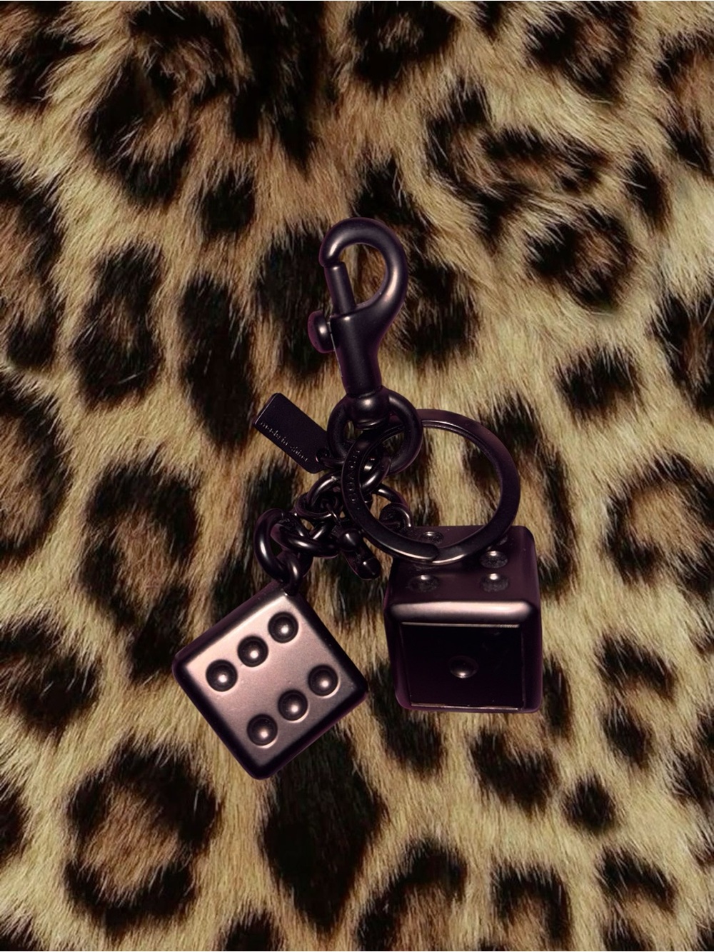 Authentic Coach Metal Dice Bag Charm